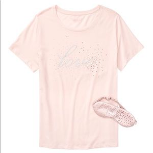 Victoria’s Secret Love Eyemask & Graphic Tee